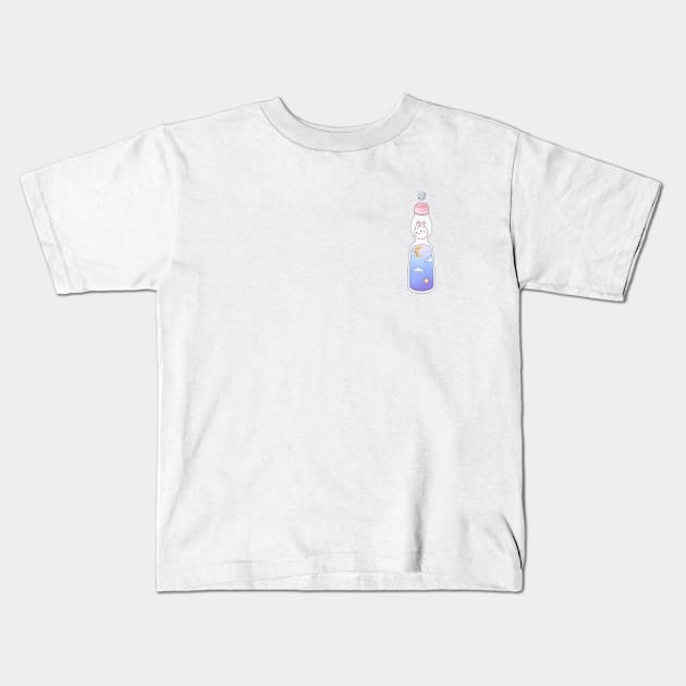 Galaxy bunny ramune Kids T-Shirt by Candyleaf